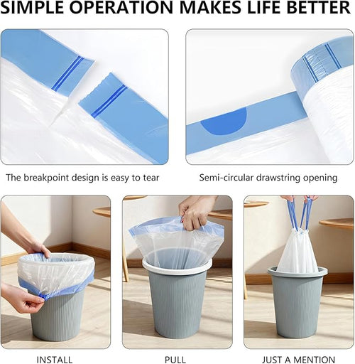 4 Gallon Small Trash Bags with Handles (400 Pack, Multi-Color)